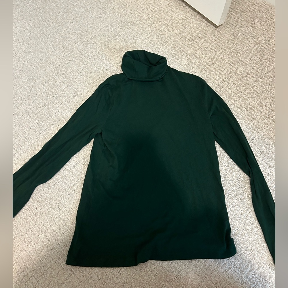 J. Crew basic green turtleneck